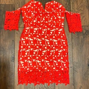 Beautiful red lace dress